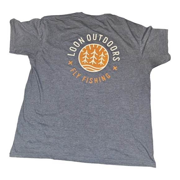 Loon Outdoors T-Shirt Men's 2XL Short Sleeve Dark Gray Graphic Print - Picture 5 of 7